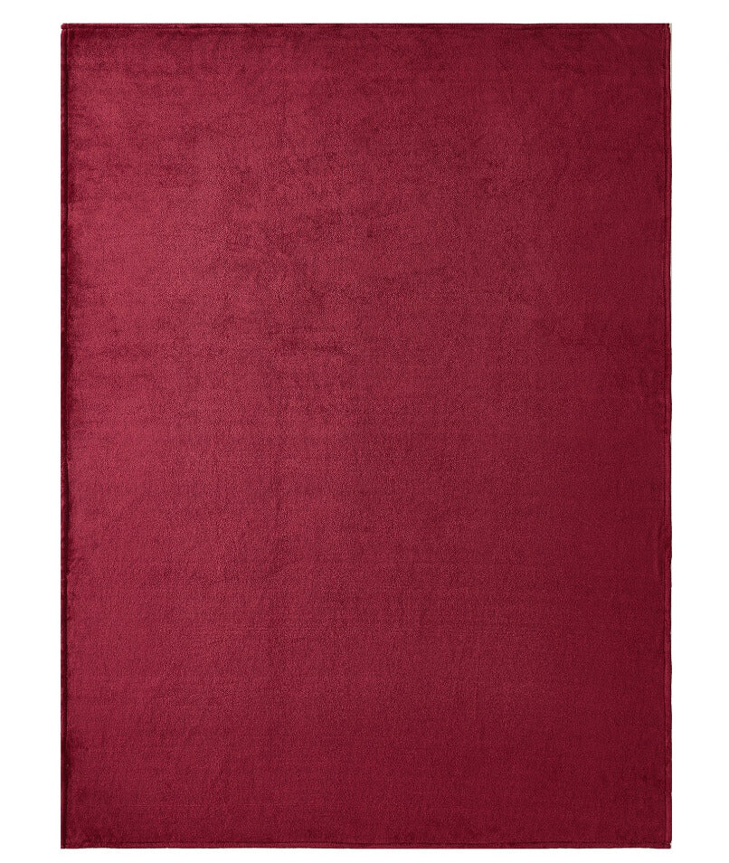Mainstays Red Super Soft Textured Plush Blanket – Twin Size, Cozy Polyester, Machine Washable by Mainstays