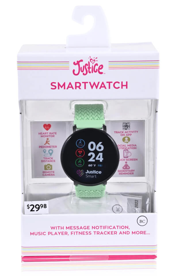 Justice Unisex Tween Smart Watch with Silicone Strap by Justice