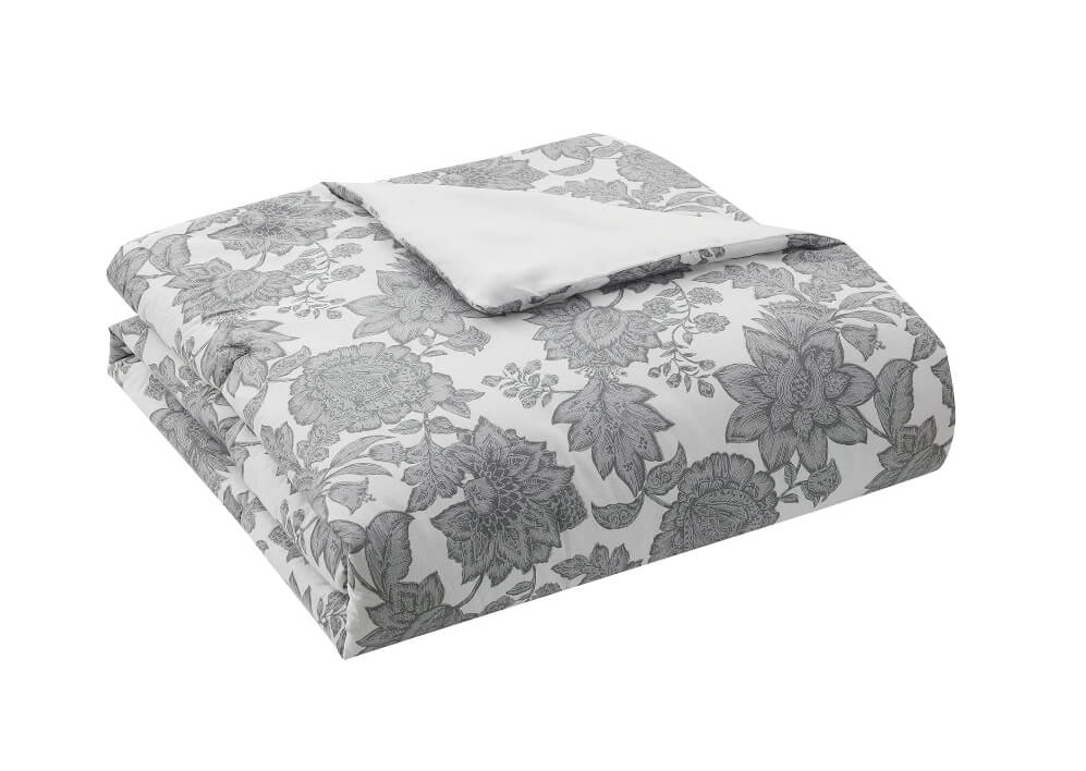 My Texas House Victoria Floral Cotton Slub Comforter Set – 4-Piece Jacobean Bedding Ensemble by My Texas House