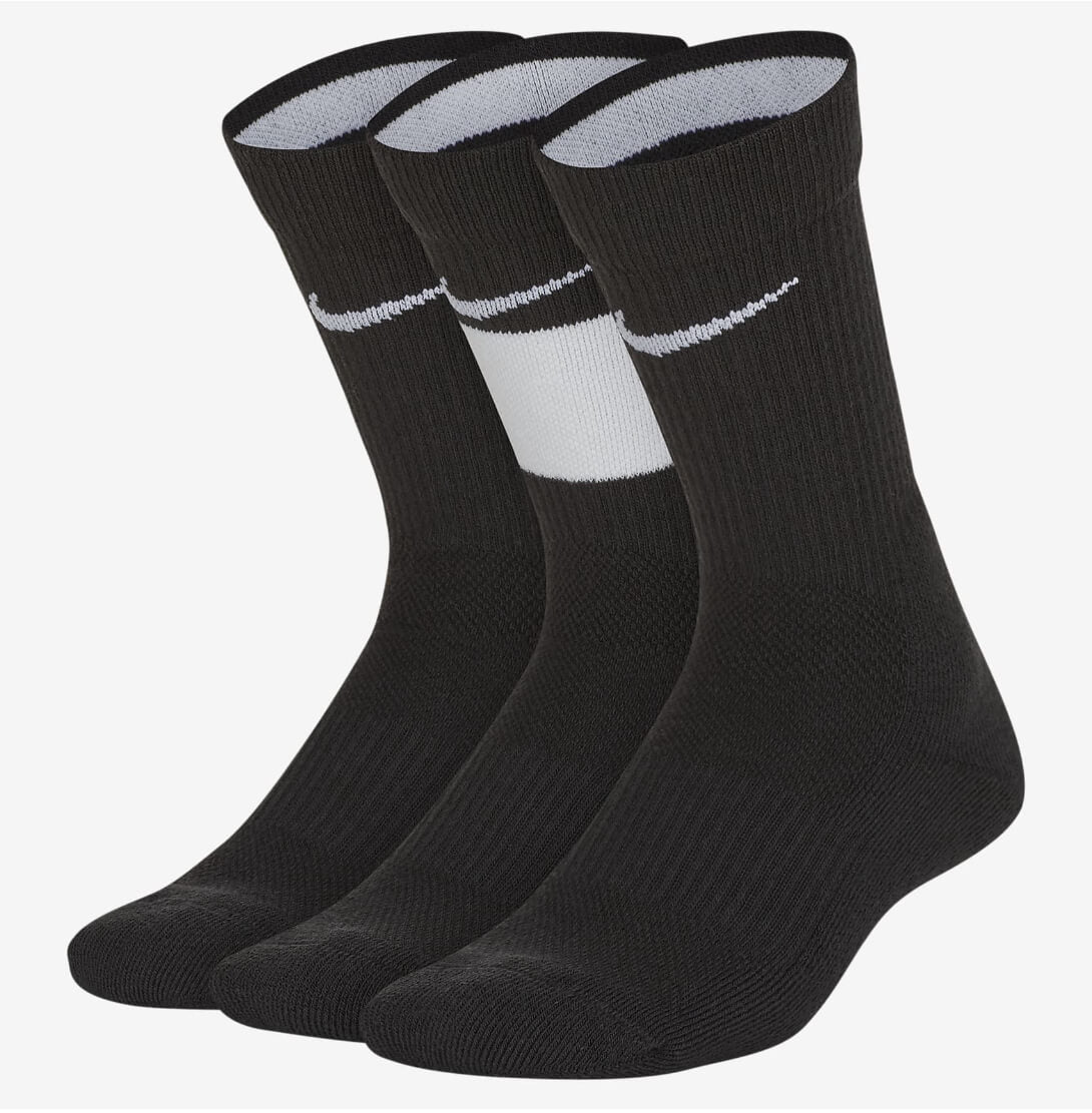 Nike Kids' Basketball Crew Socks (3 Pairs) Size M (5Y-7Y) by Walmart