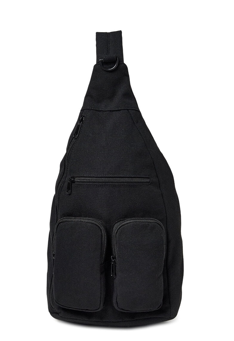 No Boundaries Women’s Hands Free Cargo Sling Bag Black by Walmart