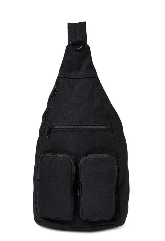 No Boundaries Women’s Hands Free Cargo Sling Bag Black by Walmart