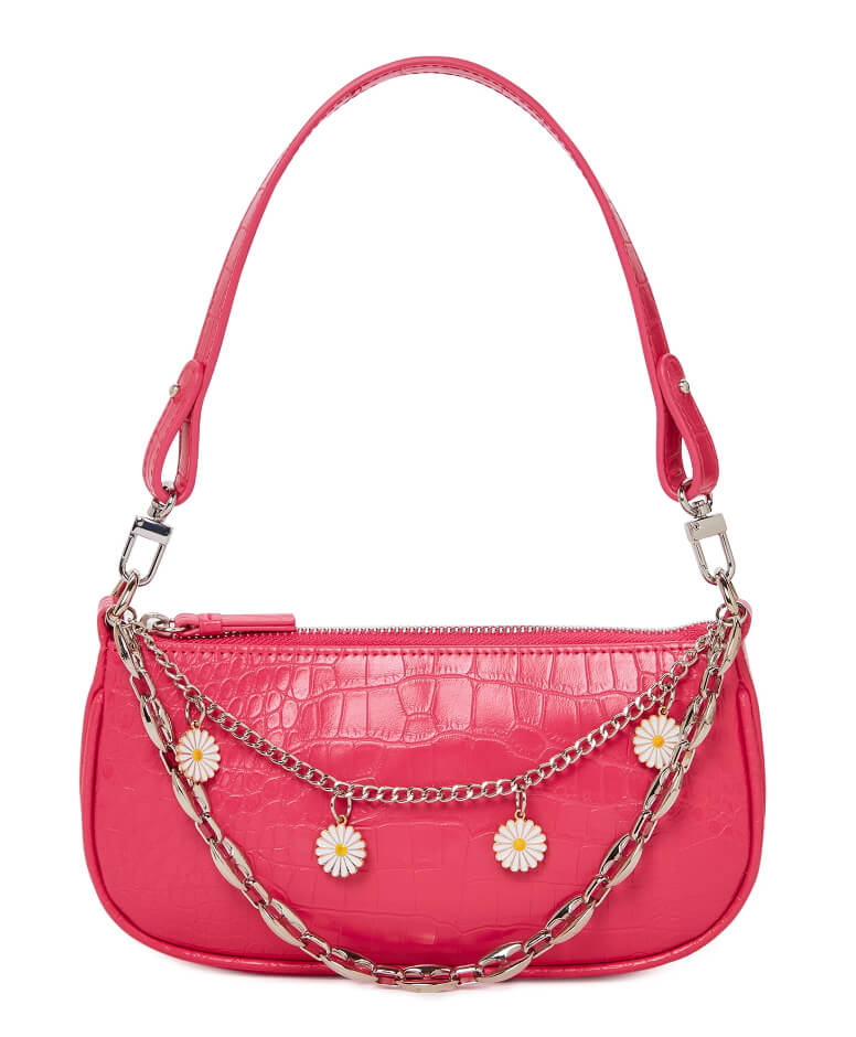 No Boundaries Women’s Joyful Expression Shoulder Croco Handbag by Walmart
