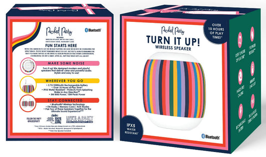 Packed Party 'Stripe It Rich' Bluetooth Wireless Portable Speaker by Packed Party