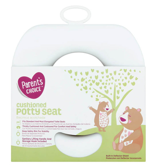 Parent’s Choice Cushioned Potty Seat – Soft Foam, Secure Fit, Easy to Clean, Fits Standard &amp; Elongated Toilets by Parent’s Choice