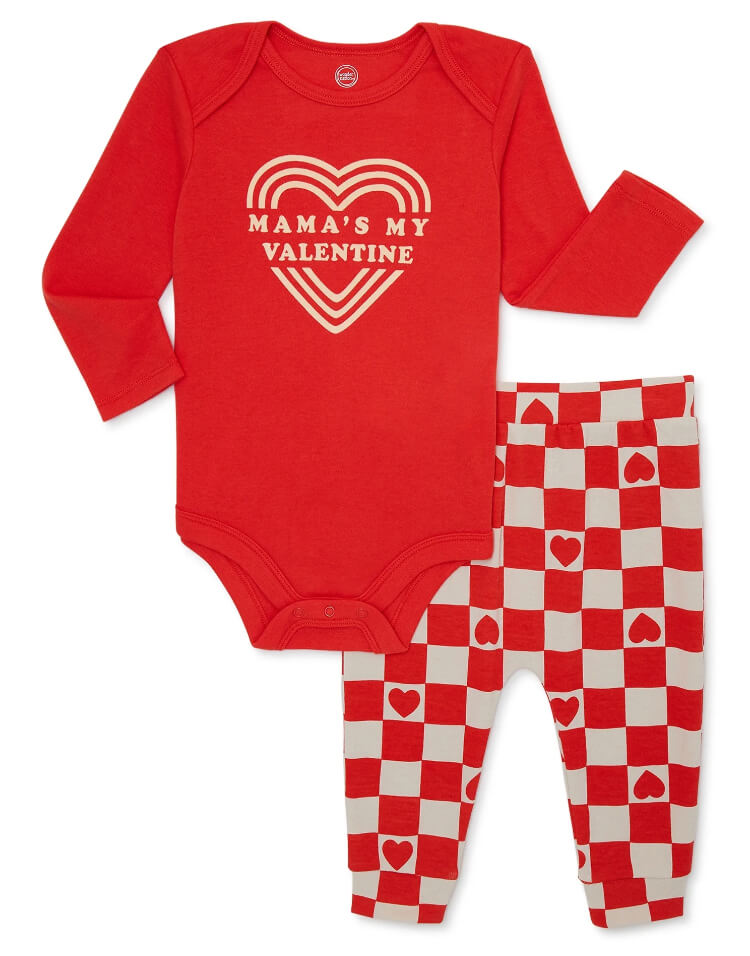 Baby Boy Valentine's Day Outfit Set, 2-Piece by Wonder Nation