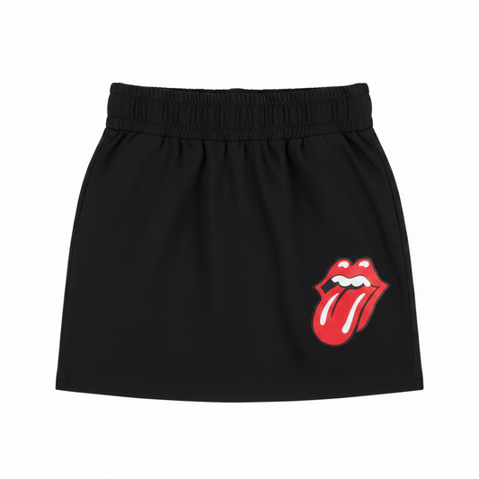Rolling Stones Girls Fleece Skort With Tongue Logo Size 4 To 16 by Rolling Stones