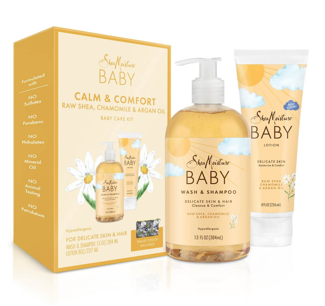 Shea Moisture Baby Skin Care Kit Wash & Shampoo, Lotion, Raw Shea, Chamomile, & Argan Oil, 2 Count by Walmart