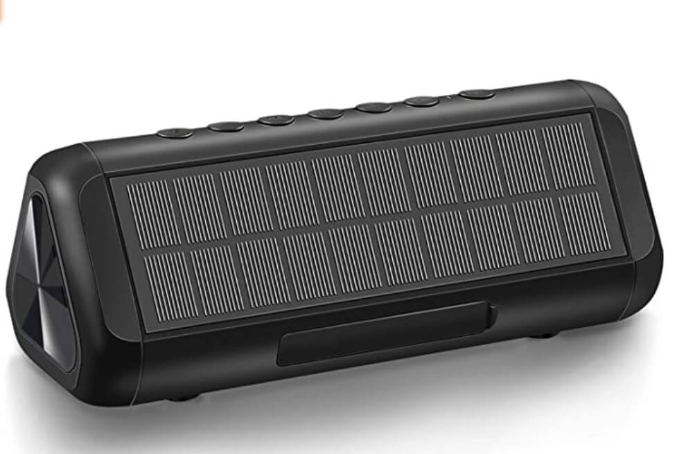 Solar Bluetooth Speaker – 12W Stereo Sound, 360° Surround Audio, Solar Charging, Portable & Durable by JDC