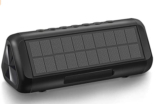 Solar Bluetooth Speaker – 12W Stereo Sound, 360° Surround Audio, Solar Charging, Portable & Durable by JDC