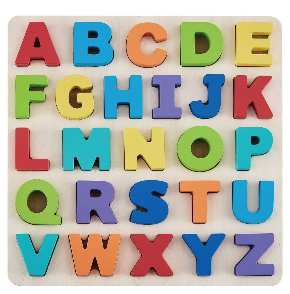 Spark.Create.Imagine Wooden Alphabet Puzzle – 27-Piece Educational Toy, FSC-Certified, Ages 18–72 Months by Spark Imagine