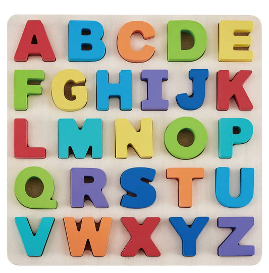 Spark.Create.Imagine Wooden Alphabet Puzzle – 27-Piece Educational Toy, FSC-Certified, Ages 18–72 Months by Spark Imagine