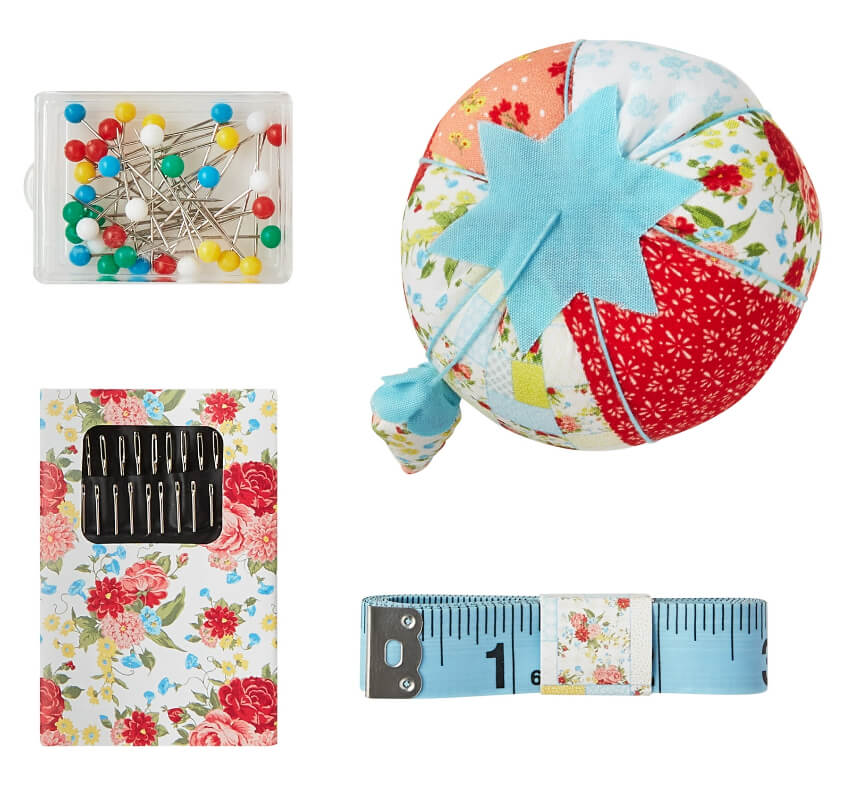 The Pioneer Woman Sewing Kit – Portable 12-Piece Set with Floral Carrying Case by Walmart
