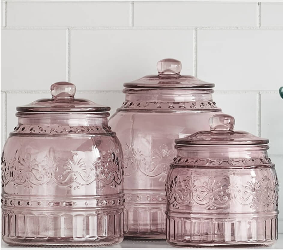 The Pioneer Woman Cassie Glass Canister 3 Pc Set by Walmart