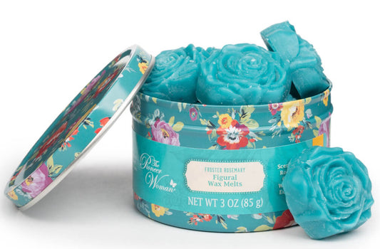 The Pioneer Woman Figural Wax Melts, 10 Rose-Shaped Pieces in Vintage Tin by The Pioneer Woman