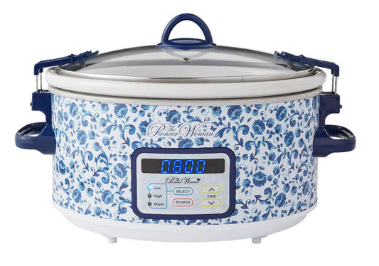 The Pioneer Woman Scroll Floral 6-Quart Digital Slow Cooker by Walmart