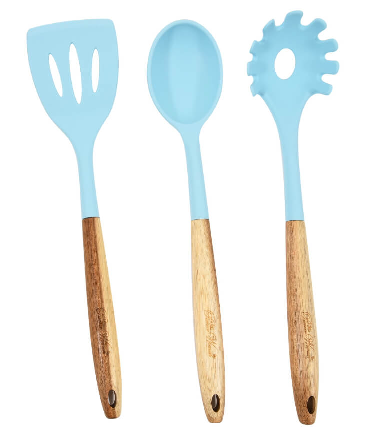 The Pioneer Woman Timeless Beauty 3-Piece Silicone Tool Set, Blue Haze by Walmart