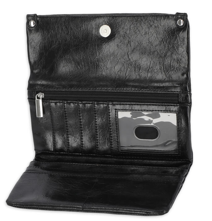 Time and Tru Women's Farrah Flap Front Wallet Vinyl by Walmart