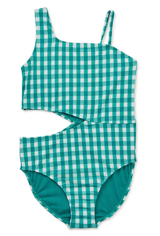 Wonder Nation Girls Shark Bite One-Piece Swimsuit with UPF 50+ Sun Protection by Wonder Nation