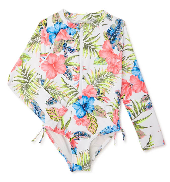Wonder Nation Girls Surf Swimsuit One-Piece, Various by Wonder Nation