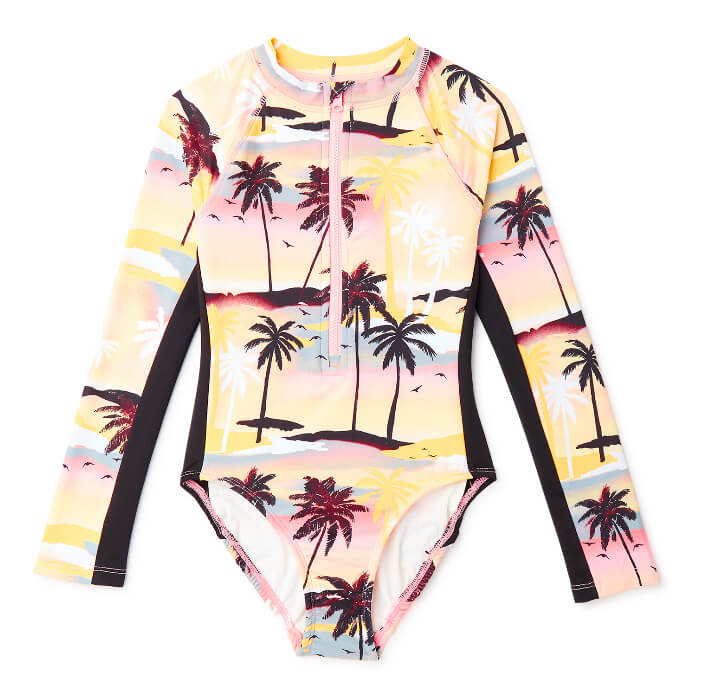Wonder Nation Girls Surf Swimsuit One-Piece, Various by Wonder Nation