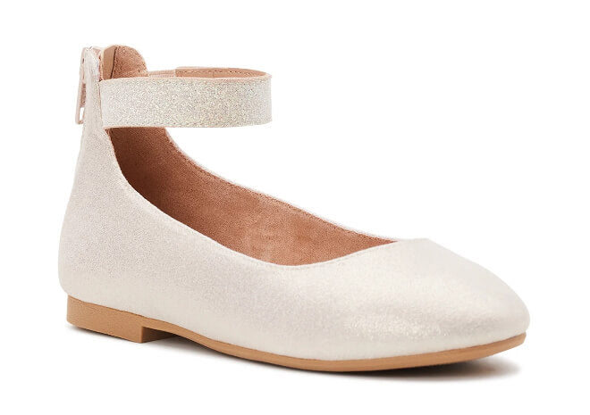 Wonder Nation Little and Big Girl Ballet Flats with Ankle Strap by Wonder Nation