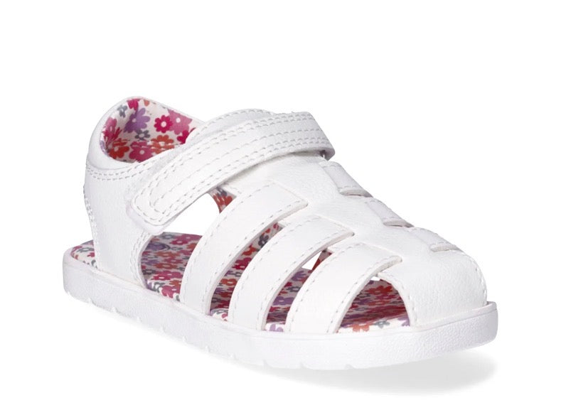 Wonder Nation Baby Toddler Girl Fisherman Sandals With Floral Insole by Wonder Nation