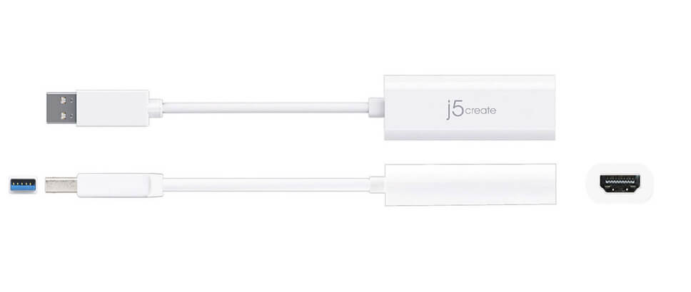 j5create USB To HDMI Cable Connector Adapter - White by j5create