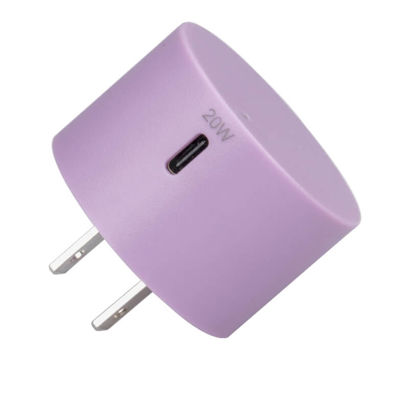 onn. 20W USB-C Wall Charger with Power Delivery, Purple, foldable plug for on the go. by Walmart